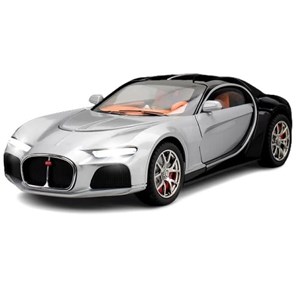 اسباب بازی ماشین فلزی بوگاتی نقره ای سقف مشکی 1:24 Diecast Bugatti Atlantic_اسباب بازی ماشین